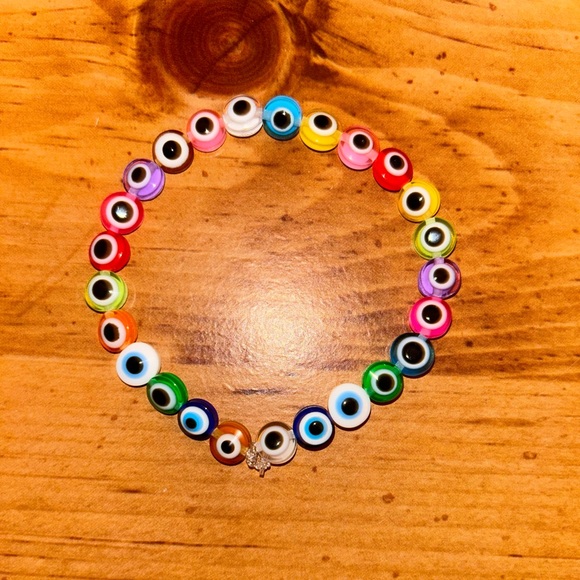 Multicolored Evil Eye Bracelet - Picture 3 of 5